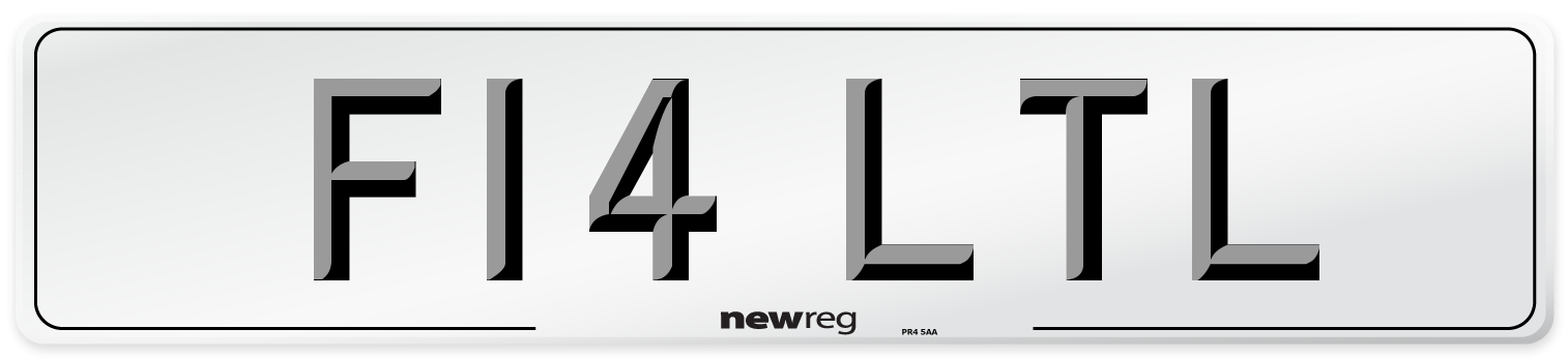 F14 LTL Number Plate from New Reg